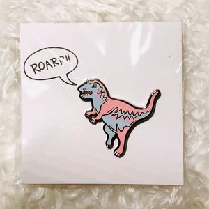 Coach Rexy Dinosaur Pin Brand New Rare Pink & Blue